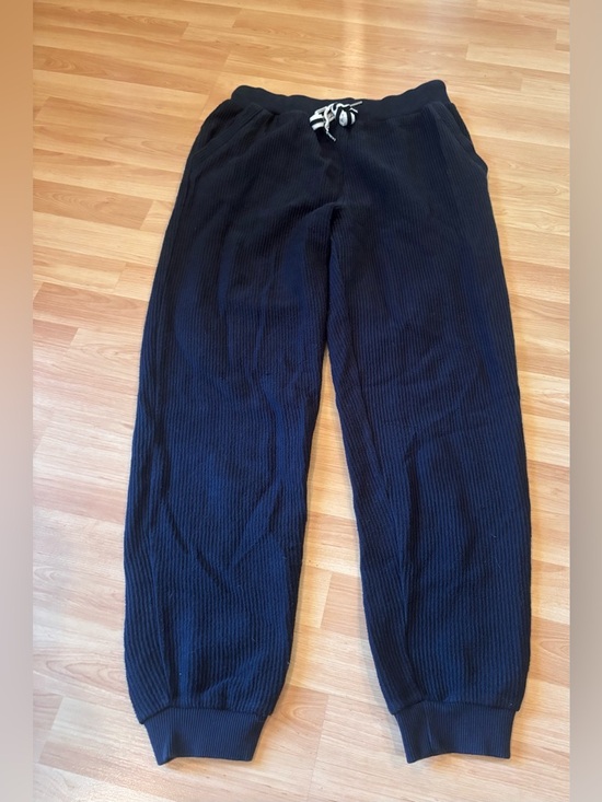 aerie Pants - aerie Black Ribbed Jogger Pants